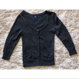 AE Knitted Button Front Cardigan Sweater 90s Style